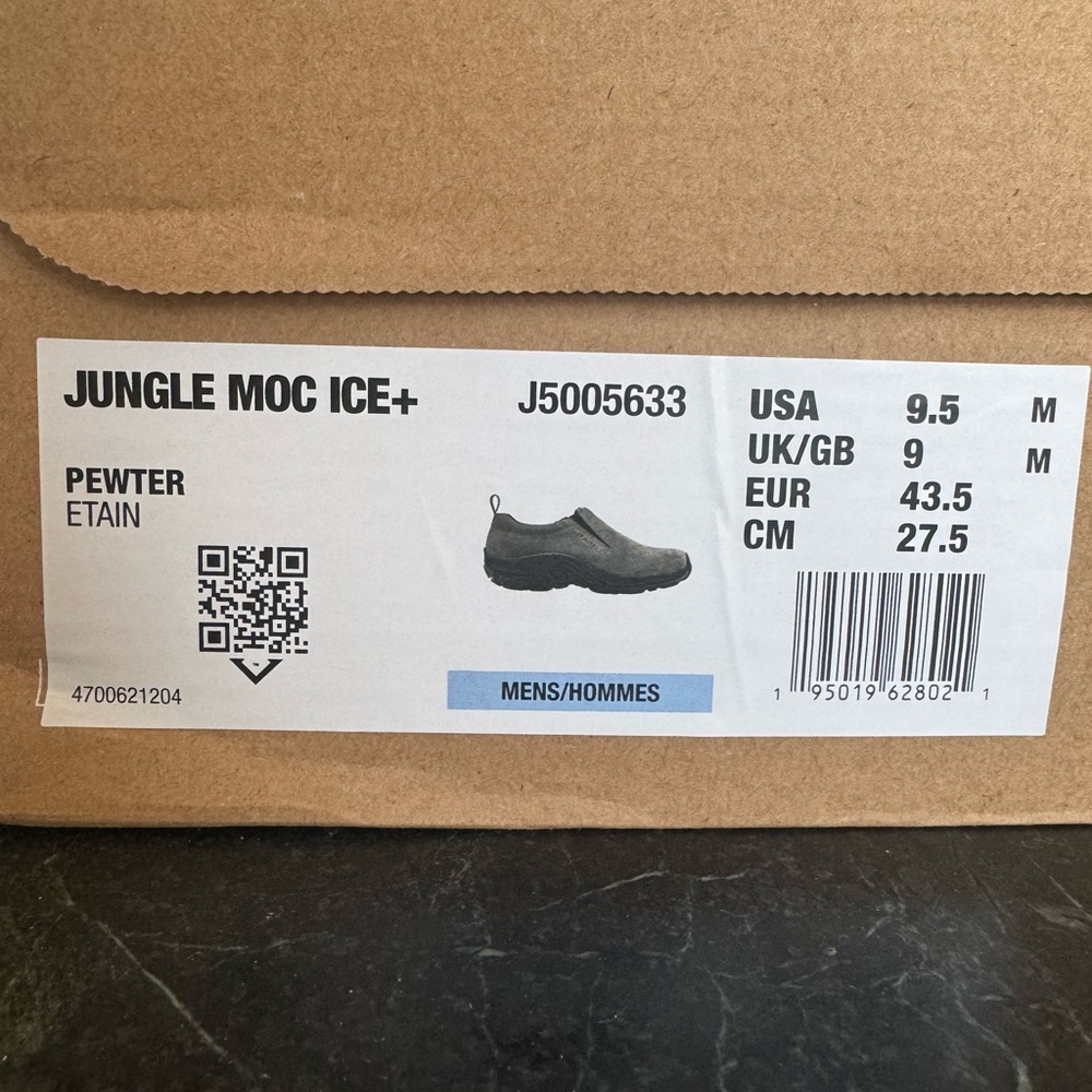 NWT! Merrell Jungle Moc Ice+ in Pewter